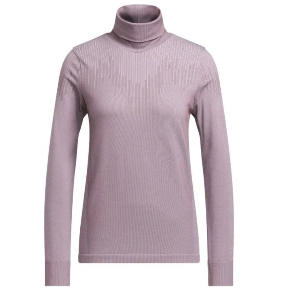 NWT Adidas Womens Ultimate365 Tour Turtleneck Long Sleeve Golf Top Light Purple